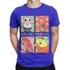 Smiling Friends Art Character Grid Funny Cartoon Funny 100 Cotton TShirt Smiling Friends Season 2 Tops Tees For Unisex