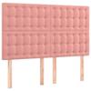 VidaXL Têtes de lit 4 pcs Rose 72x5x78-88 cm Velours3116819