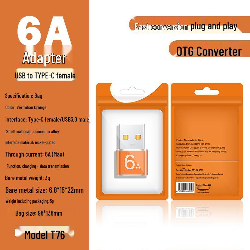 USB To Type-C Female Adapter: Fast Charging, Audio, Data, OTG Converter for Cars and Computers
