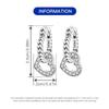 925 Silver Drop Earrings Serpentine Shape For Women Wedding Party Gift Elegant Silver Jewelry