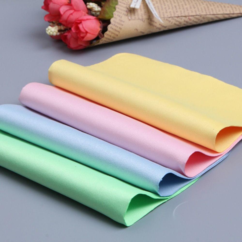 Solid Color Glasses Cloth Suede Cleaning Wipes Simple Microfiber Cleaning Cloth  Computer