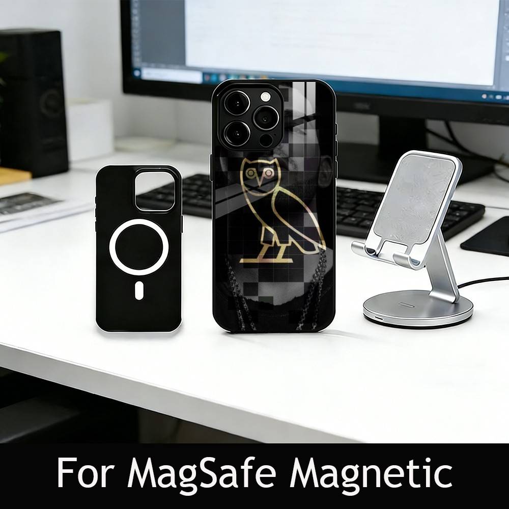 D-Dark O-Owl O-Night Phone Case For iPhone17,16,15,14,13,12,11 Plus,Pro Magnetic For Magsafe Wireless Charging