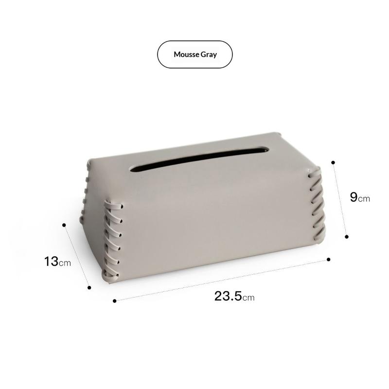 

Luxury Leather Tissue Box Stylish Organizer For Tea Table And Dining Table Functional And Elegant Home Decor сірий колір