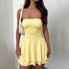 Women's Y2K Sexy Spring and Summer Sexy Solid Color Strapless Tight Dress