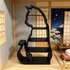Scene Decoration Cat Mini Display Shelf Cat Shaped Dollhouses Layered Figurine  Dollhouses