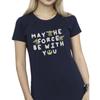STAR WARS Womens/Ladies The Mandalorian Grogu May The Force Be With You Cotton T-Shirt