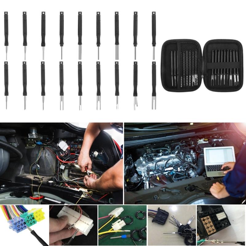 Multipurpose Automotive Terminal Removal Set, Electrical Pin Extractor Release Puller Kit Tool for Car Connector Service