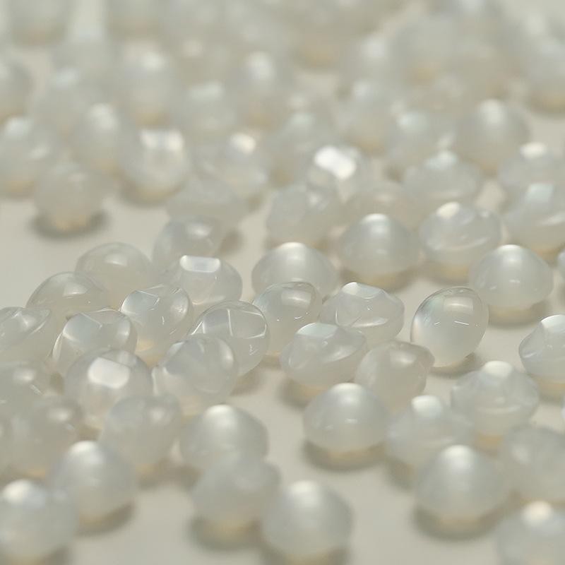 

5 шт. перламутровых белых пуговиц прозрачный темперамент нишевый дизайн женский вязаный кардиган рубашка рукав воротник пуговицы 1 #[DF333 #dark eye pearlescent white] 11mm