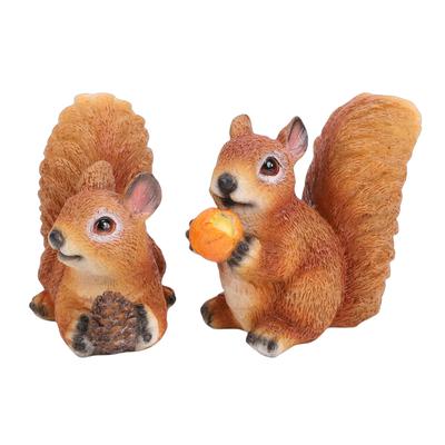 2 PEÇAS   Esculturas Resina Animal de Jardim Estátua   Decoração de Estatueta para Pátio Externo Gramado Quintal Ornamentos