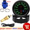 AD 52mm Car Water Temperature Gauge 40-140 Celsius 7 Colors Backlight Water Temp Joint Pipe Sensor Adapter Water Unit Sender