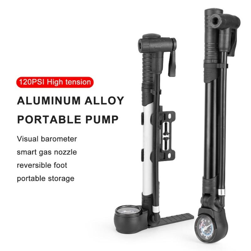 High Pressure Shock Pumps for Front Fork Rear Suspension 300PSI Air Pumps with Gauge Small Pumps Inflator for Road Bike