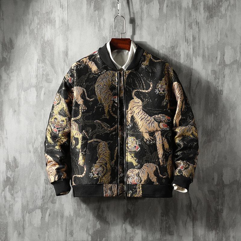 Jarní Novinka Pánská Vyšívaná Nadměrná Velikost Módní Ležérní Bunda