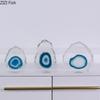 The Eye of Agate Natural Crystal Ornaments Desk Decoration Transparent Crystal Blue Agate Stone Crafts Room Aesthetics Decor