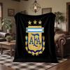 Argentina National Football Team Print Flannel Blanket Soft Warm Sofa Bed Throw Blanket For Home Office Bedroom