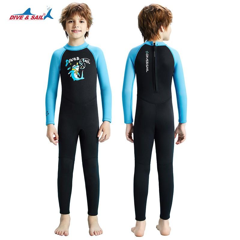 2.5mm Kids Full Body Wetsuit Snorkeling Diving Swimming Warm Thermal Rash Guard Suit