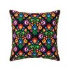 Poland Polish Florals Folk Art Flowers Soft Velvet Throw Pillow Case x Inch Pillow Cover for Home Sofa Couch Bed Car Decor