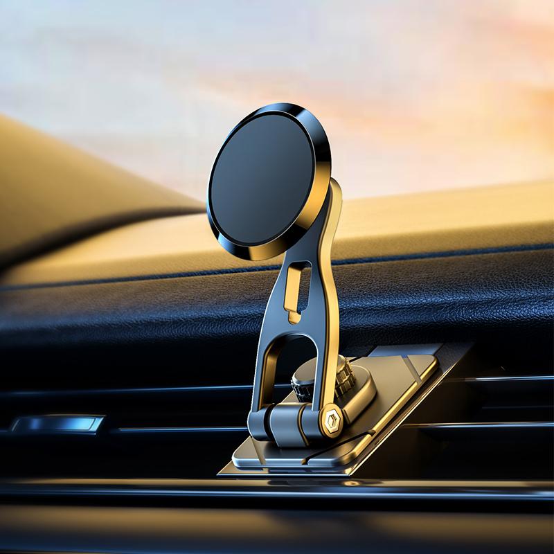 Strong Magnetic Car Mobile Phone Stand 720° Foldable Car Phone Holder Support Universal Car Dashboard Display Screen Phone Mount