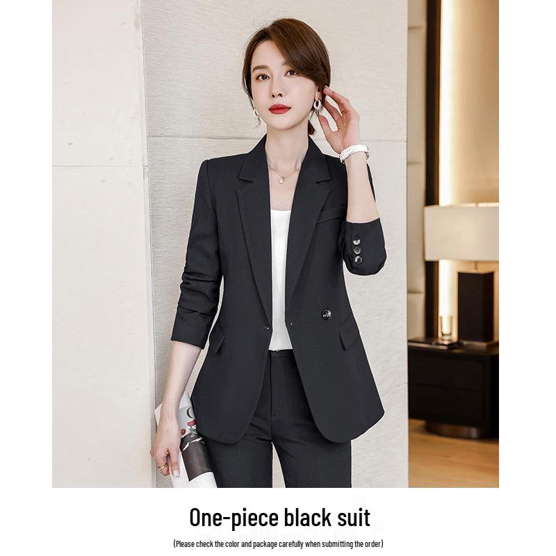 Women's High-End Korean Style Blazer Suit - Professional Workwear for Autumn/Winter