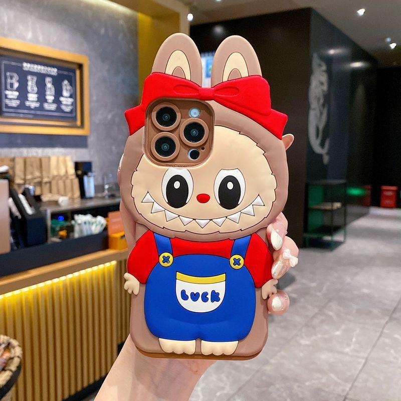 Cute three-dimensional suitable for OPPO A5x mobile phone case, bear Labu Reno13F cartoon couple protective case soft