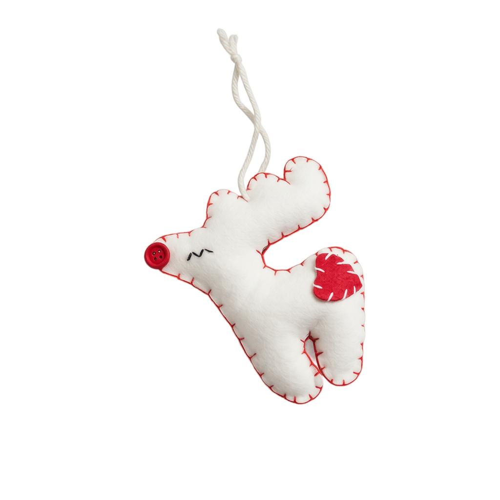 Christmas Wool Hanging Ornaments and Deer Decorations for Christmas Tree and Holiday Crafts