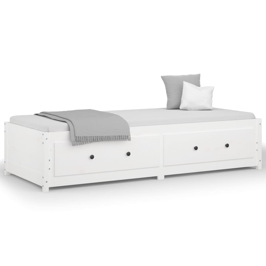 Daybed without Mattress White 80 x 200 cm Solid Pine Wood