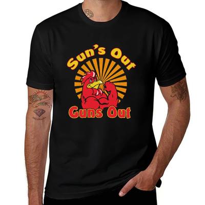 Suns Out Guns Out Funny Beach T Shirt Tshirt Plus Size Solid Color Tshirt