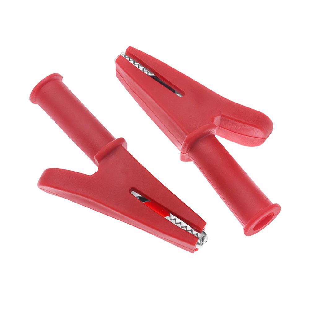 Copper Crocodile Clips 1 Pair for Multimeter Use with 4mm Banana Socket Rated 1000V 20A for Electronic Testing and Measurement