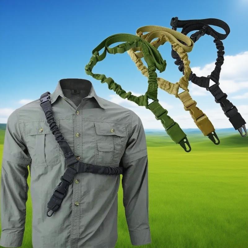 Outdoor Single Point Tactical Harness, Unisex CS Gun Rope, Camouflage Crossbody Safety Rope, Hunting Sports Belt