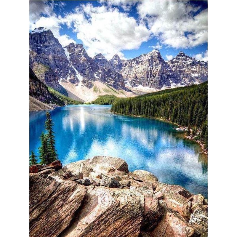 

DIY 5D алмазная живопись красивый пейзаж Алмазная мозаика наборы крестиков украшение дома полная круглая алмазная вышивка Square 20x30cm