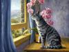 Diamond Mosaic Cat Full Drill Square Diamond Painting Animal Cross Stitch Embroidery Window Picture Rhinestones Wall Art