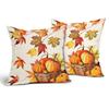 2Pcs Throw Pillowcase Autumn Maple Leaf Pattern Replaceable Design Pillow Case Washable Super Soft Reusable Sofa Cushion Covers