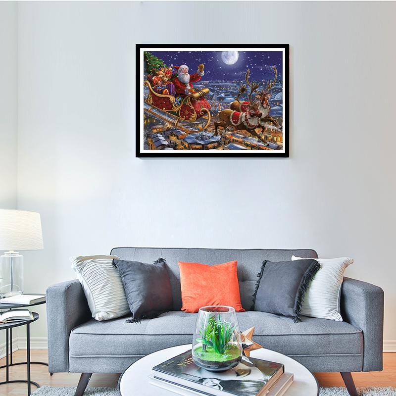 DIY Santa Claus 5D Diamond Painting Full Squrae Drill Cartoon Diamont Embroidery Cross Stitch Kits Gift Home Decor Wall Art