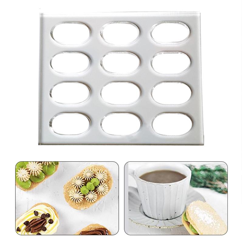 1Pcs Clear Polycarbonate Dacquoise Cake Mold Oval Round Shaped Dakovaz Macaron Mould Cake Decorating Tool Bakeware