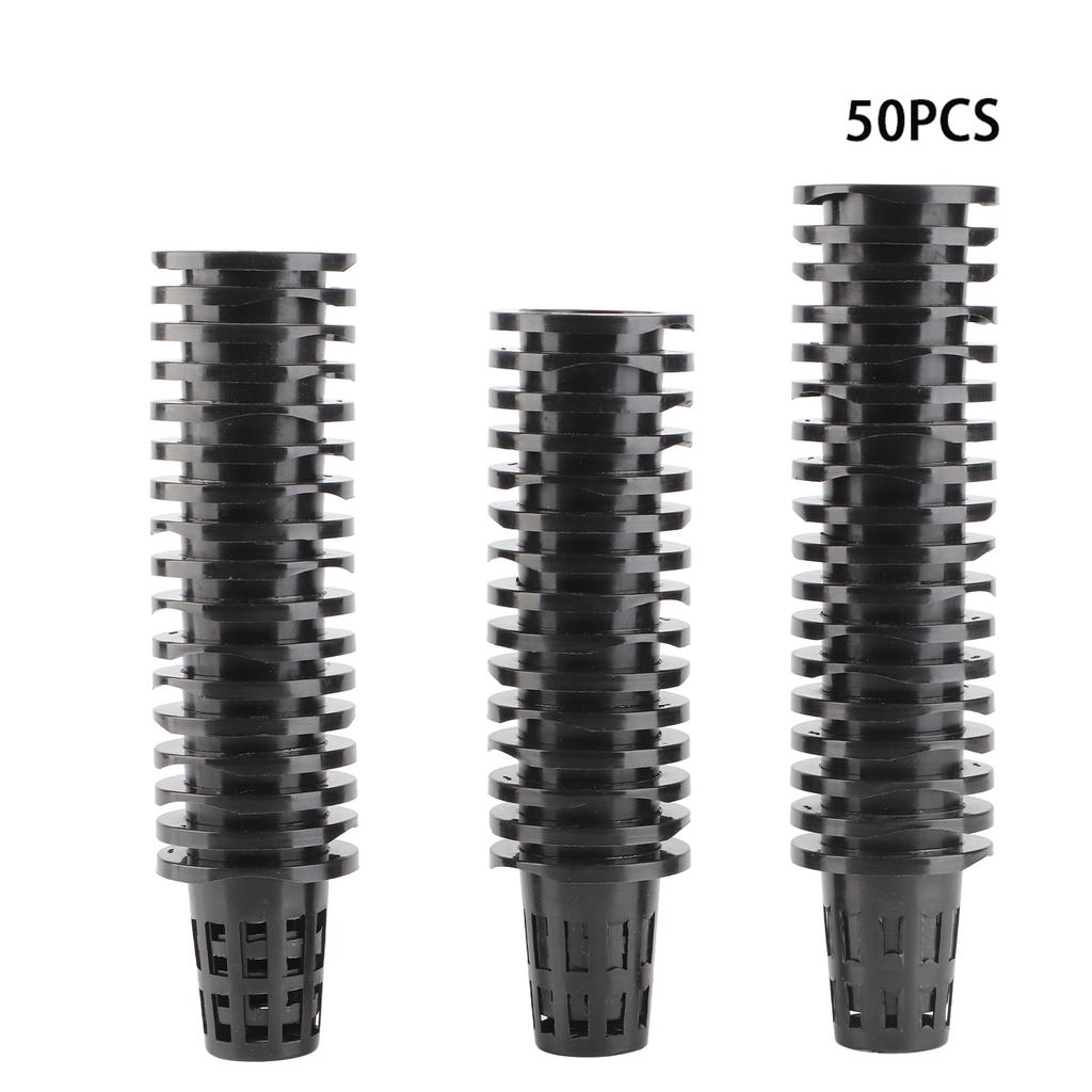 50Pcs PP Hydroponics Net Pot Soilless Cultivation Flower Planting Grow Mesh Basket