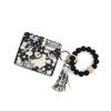 Wristlet Keychain Wallet Credit Card Holder Keyring Keychain Thin Purse Bangle Tassels Key Rings for Women Girls Gift