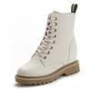 Inner Height Increasing Martin Boots Women's, Spring New, Versatile Thick-bottomed Wedge Heel Short Boots Medium Boots Black Cotton Boots