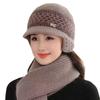 Soft Knitted Hat Thickened Windproof Skullies Beanies Cap Ladies Women Hat Peaked Cap Duck Cap Outdoor
