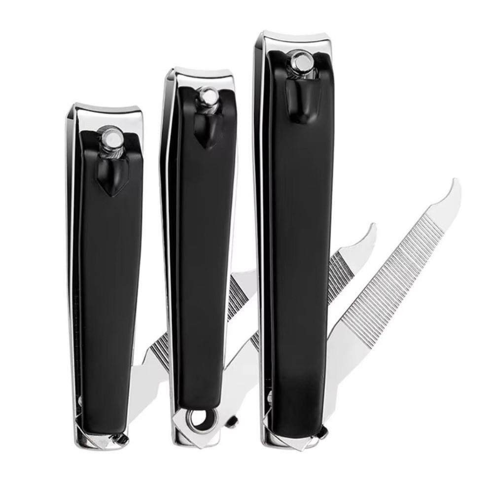 Stainless Steel Nail Nipper Black Fingernail Clipper Sharp and Durable Toenail Trimmer  Travel