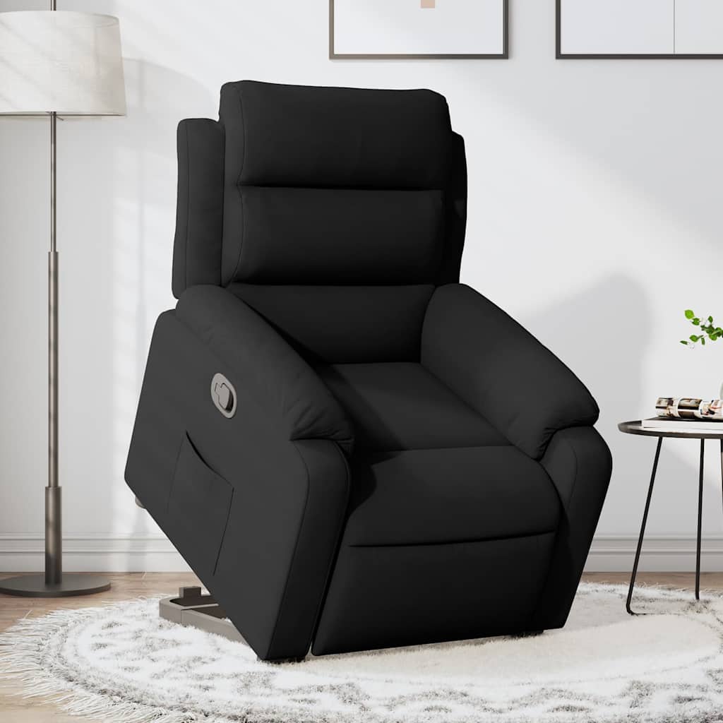 Vidaxl Lift-Up Recliner, Black, Velvety
