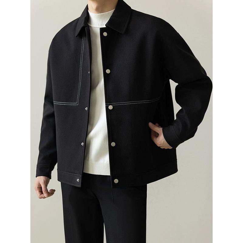 Spring Coat Men's Korean Style Light Mature Style Men's Short Lapel Jacket Men's Advanced Casual All-match Tops