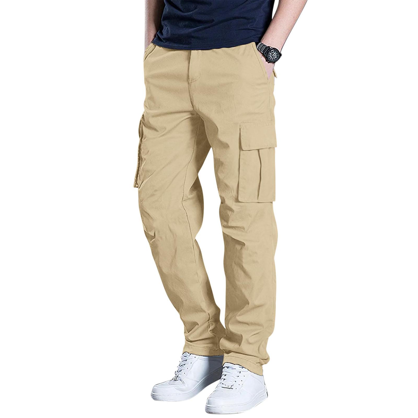 

Мужские широкие рабочие брюки с несколькими карманами XL жёлтый