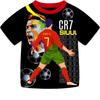 Nba Soccer Star Cr7 Print Kids Summer Cotton Tshirt And Shorts Set With Soft Fabric For Boys And Girls