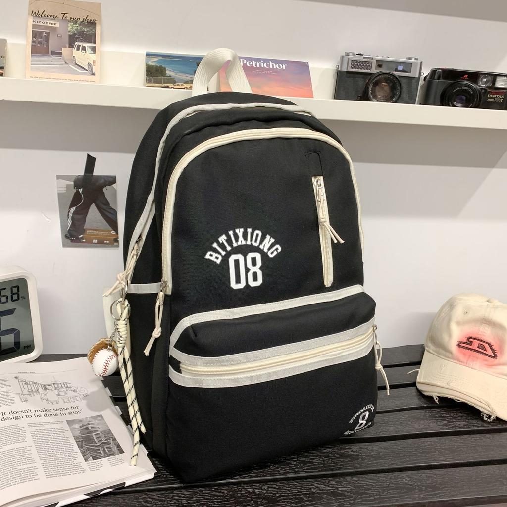 School bag Korean version of high value letters junior high school girls simple, lightweight, versatile and large capacity