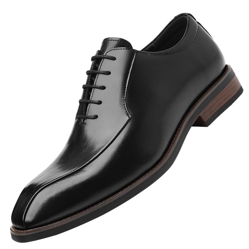 Fashion British Style Men's Business Leather Shoes Classic Gentleman High Quality Style Groom's Wedding Dress Black Brown Plus Size