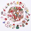 Random Mixed Christmas Enamel Charms 20/100pcs Bulk Elk Pendants Snowman Charms  Xmas Decoration