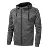 Sports Hoodie Men's Cardigan Slim Fit Hooded Top Plus Size Running Fitness Jacket Knitted Sports Jacket