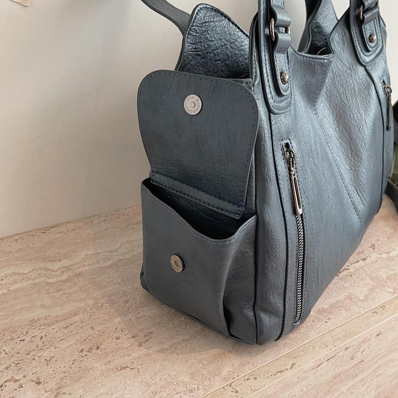 Women's PU Tote Bag Large Capacity Crossbody Bag Shoulder Bag