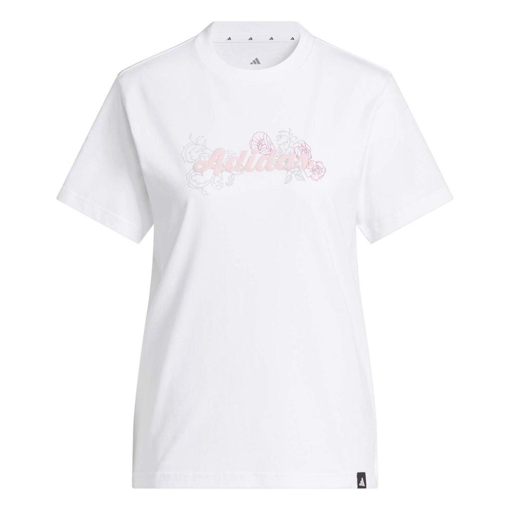 adidas Womens/Ladies Floral Logo T-Shirt