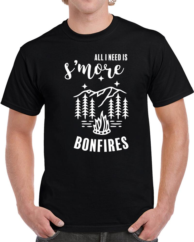 

All I Need Is Smore Bonfires T Shirt Mens Womens Tees Top 4XL
