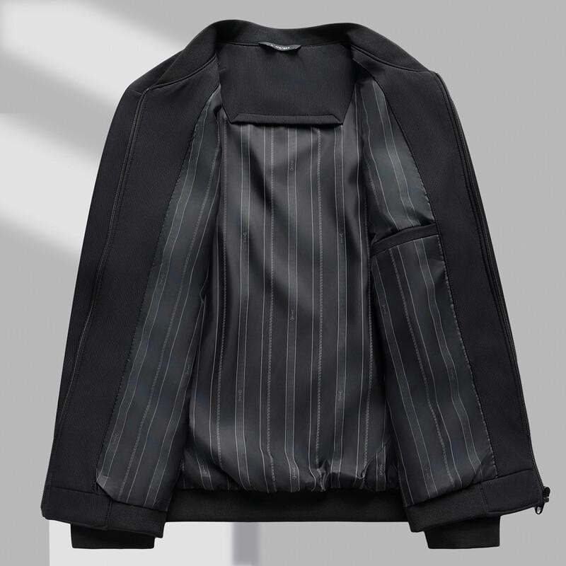 Spring New Style of Men's Middle-aged and Young Business Stand Collar Zipper Fashionable Casual Versatile Jacket Men's Blazer